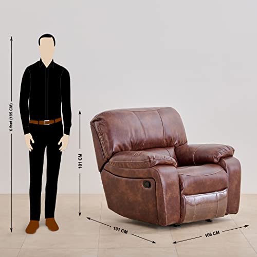 Home Centre Harvey Napa 1-Seater Rocking Recliner - Brown