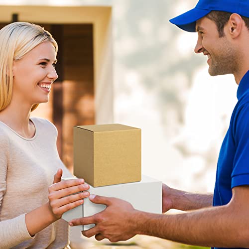 Poever Shipping Boxes 5X5X5 Inches Small Mailing Boxes 25 Pack Brown Cardboard Corrugated Box Mailers For Packaging #TOP5
