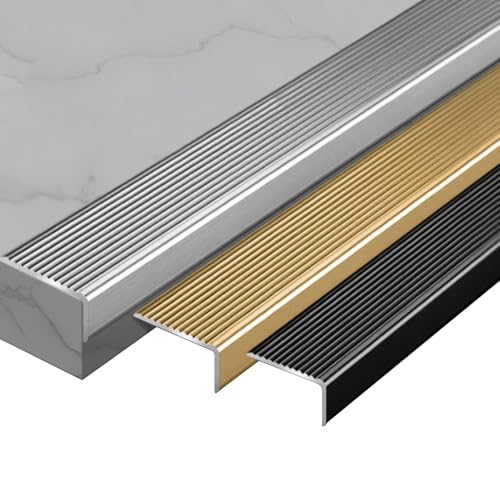 Profilo Per Bordi Per Scale A Forma Di L, 1 Pezzo, Profilo Paragradino Angolare In Alluminio Per Parquet E Laminato, Protezione Per Bordi E Spigoli, Profilo Per Gradini, Antiscivolo Bordo Della Scalas