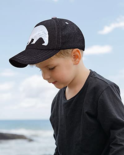 Accsa Boys Polar Bear Baseball Hat Low Profile Black Trucker Hat With Snapback Summer Sport Baseball Cap thumb #6