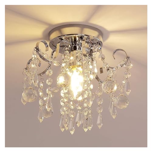 GONGKAI Lámpara de Techo Lámparas de araña de Lujo Luces de Techo Mini lámpara de araña de Lujo Lámpara de Techo de Cristal, Pequeña lámpara de Montaje Empotrado para Entrada Dormitorio Ba