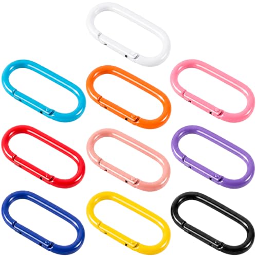Image of Oval Spring Ring Clips, Metal Keyring Purse Clip