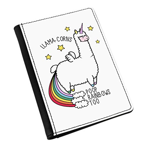 Porte-passeport llama-corn étui protection voyage motif arc-en-ciel original