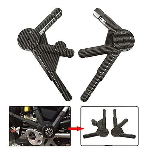 Protection Cadre Moto, Anti-Rayures Design Sportif Couvre-Cadre Fibre de Carbone 2 Pièces pour Motards Aventure Randonnée Route Voyage et Déplacements Longue Distance