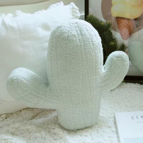 Coussin décoratif en coton cactus vert, moelleux et léger pour sofa
