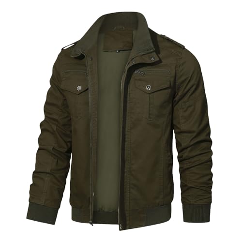 Veste d'aviateur homme multi-poches robuste style bomber militaire - 7