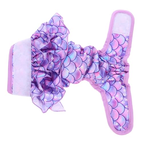 Garneck Female Dog Diaper Washable and Reusable Dog Nappies for Heat Season Absorbent and Breathable Design Adorable Printed Patterns for Comfort and Style