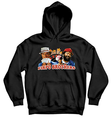 Terence Hill Bud Spencer Hoodie - Zwei sind Nicht zu bremsen - Firpo Brothers (schwarz) (3XL)