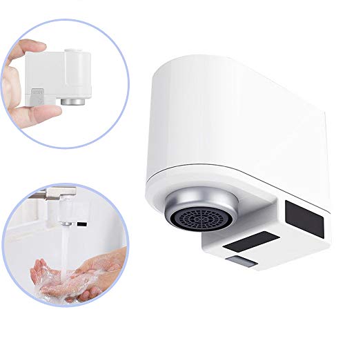 FOONEE Grifo sin Contacto Dispositivo de Ahorro de Agua, Sensor Automático, Dispositivo de Inducción Infrarroja, Ahorro de Agua, para Cocina, Baño, Fregadero, Grifo de Inducción, Doble Sensor