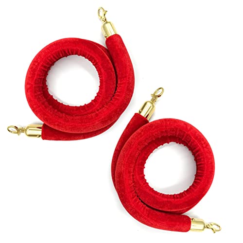 Corde de guidage TILEZE velours rouge pour organiser les files d'attente