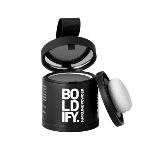 Image of BOLDIFY Hairline Powder - Water-Resistant Root Touch Up Hair Color for Gray Coverage - 24-Hour Stain-Proof, Mess-Free Hair Powder for Thinning Hair