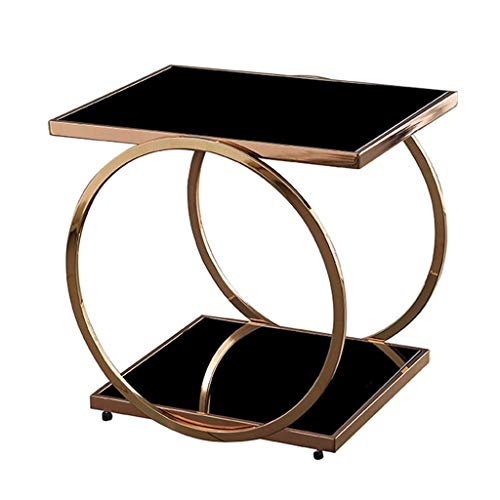 Home Side Table Deskcreative Glass Coffee Table Double-Deckeriving Roo Home Side Table Deskcreative Glass Coffee Table Double-Deckeriving Roo