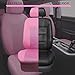 CAR PASS Pink Leather Seat Cover Automotive Breathable Universal Car Seat Cover Set Package-Super 5mm Sponge Inside,Airbag Compatible, Interior Cover Cute for Women Car Truck Van All Pink