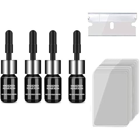 LARDERGO Car Windshield Crack Repair Kit, 4PCS Automotive Glass Nano Repair for Car, Window Glass Liquid Repair Set, Crack Repairing for Car Cover