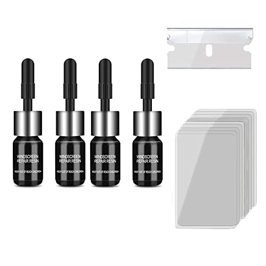 LARDERGO Car Windshield Crack Repair Kit, 4PCS Automotive Glass Nano Repair for Car, Window Glass Liquid Repair Set, Crack Repairing for Car
