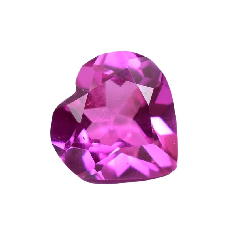 Saphir rose pour fabrication de bijoux, gemme naturelle 9mm en cœur