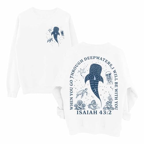 Image of Women's Casual Hoodless Sweatshirt with Soft Fleece Lining, Crew Neck Pullover for Daily Wear and Layering, Solid Color, (White, M)