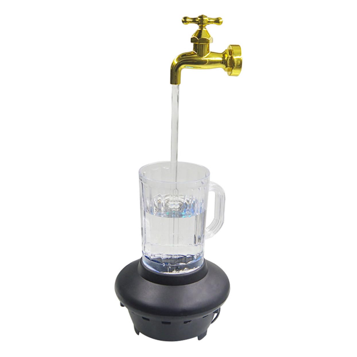Schwebender Wasserhahn als Springbrunnen Dekoration Unsichtbarer Fließender Auslauf aus Kunststoff Robust und Dekorativ für Garten und Terrasse | 1 Satz, Schlicht Künstlerisches Design, Robust und Schwer zu Zerbrechen, für Kinder