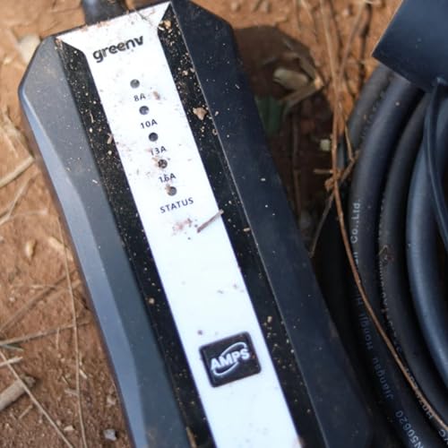 Carregador Portátil para Veículos Elétricos, 3,6 kW, Cabo de 6 Metros, Preto