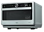 Whirlpool Microonde a libera installazione JT 479 IX Chef Premium termoventilato combinato, 33 litri, Inox, con griglia alta, griglia bassa, piatto Crisp + maniglia