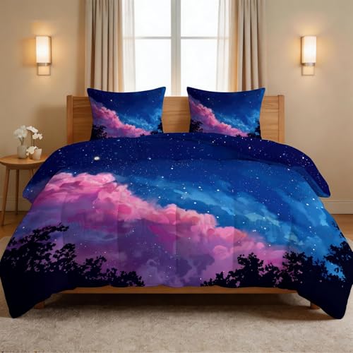 Edredón de 200x200 cm doble sin funda con estampado de plantas lavable en lavadora 6