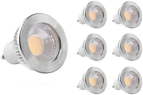 5-watt GU10 LED COB Flood Bulb, 2700K Warm White, Dimmable, 90° Beam Spread, 50-watt Equivalent, 500 lumens, CRI 80+, AC 120V, 2.4" Length, 6-Pack