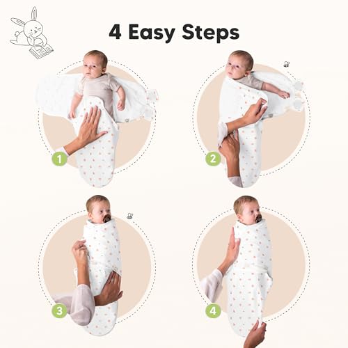 Image of 3pk Organic Swaddles for Newborns Girls, Boys & Hats (Butterflies, 0-3M) | Soft Cotton Baby Sleep Sacks 0-3 Months, Breathable Baby Hats and Swaddles 0-3 Months, Newborn Essentials Must Haves
