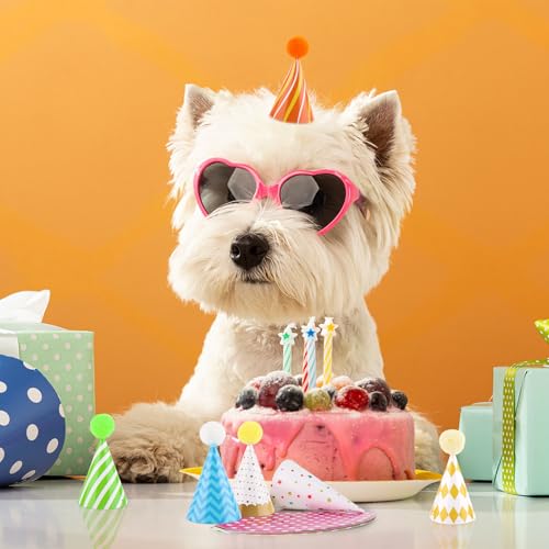 image for Atiloy 10 PCS Colorful Mini Party Hats for Stuffed Animals Lovely Pape