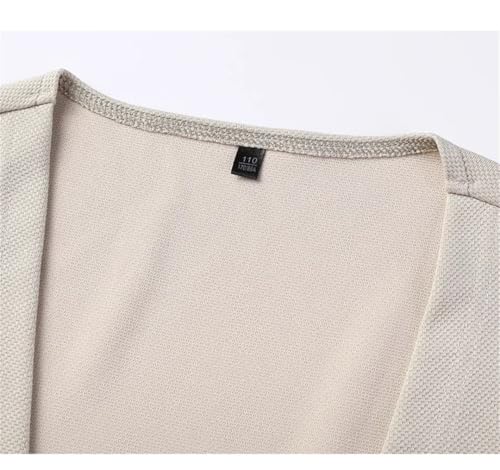 Men's Autumn Fashion Solid Color Standing Neck Cardigan Comfortable Casual Knitted Long Sleeve Sweater Tops4