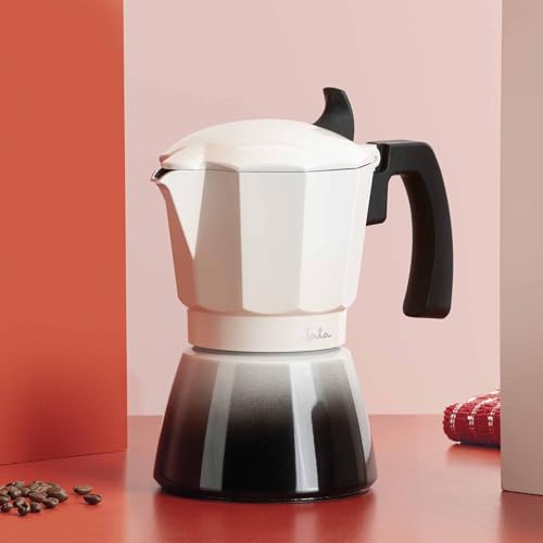 Cafetera italiana 12 tazas inducción Jata moka de aluminio para café espresso 5