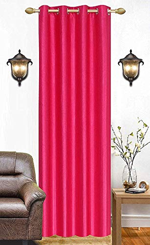 Image of Avi Trendz Polyster Curtain Set of 1(Dark Pink, 4 x 7)