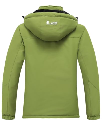 MOERDENG Women's Waterproof Ski Jacket Warm Winter Snow Coat Mountain Windbreaker Hooded Raincoat Jacket