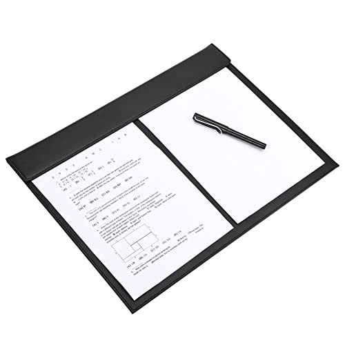 Kingfom 18''X14'' Large Rectangle A3 Desk Writing & Drawing Desk Pad &Board Table Protector Mat With Paper Clip On Top Black #TOP5