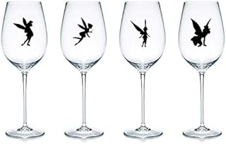 24 x Fairy Vinyl Stickers - Waterproof Decal Wine Glass Mug Wall Light Switch Car Mirror (V1. Black)