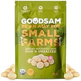 goodSAM Organic Raw Macadamia Nuts – Unsalted, Whole Nuts – Buttery Creamy Flavor – Sustainably Grown on Regenerative Family Farms – High Fat Low Carb Keto Friendly Snacks - 1.5lb Pouch