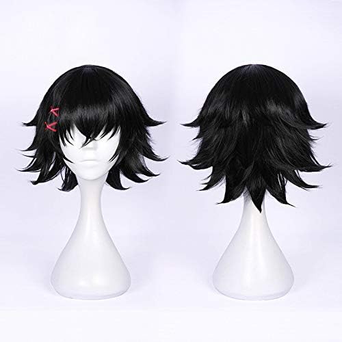 Tokyo Ghoul Juzo Suzuya Juuzou Black Short Heat Resistant Synthetic Hair Cosplay Halloween Party Carnival + Wig Cap + Hairpin