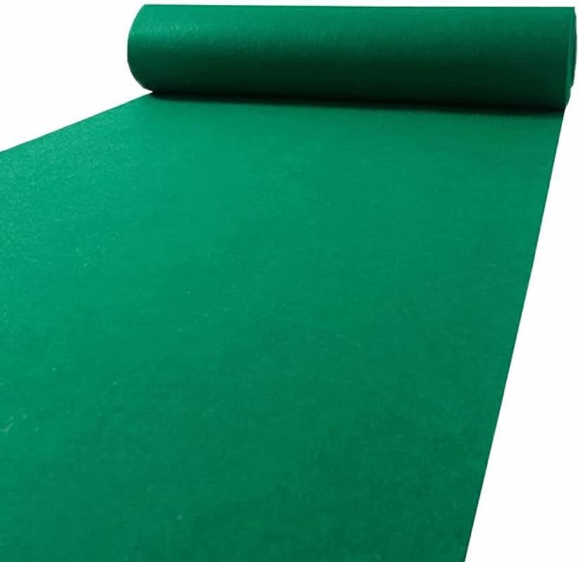 Nylon Floor Mat Carpet for Party Hall, Marriage Function, Events, School Functions, Decoration Floor Runner, Awards Night | Green-C1 | 2x10 feet
