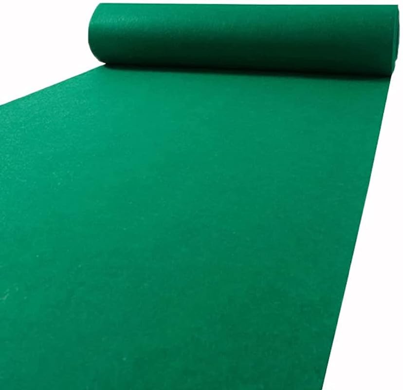 Nylon Floor Mat Carpet for Party Hall, Marriage Function, Events, School Functions, Decoration Floor Runner, Awards Night | Green-C1 | 2x10 feet