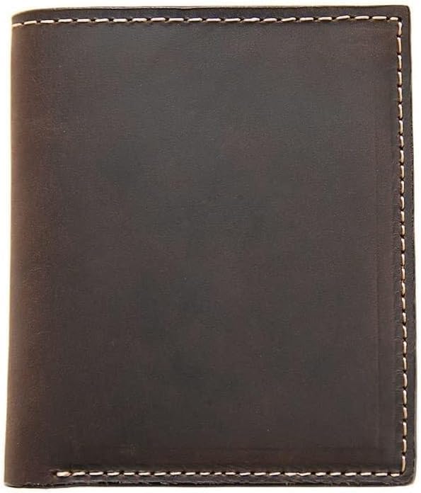 Handmade Vintage Men's Short Wallet, Head Cowhide Leather Money Clip, Genuine Leather Slim Wallet