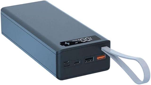 Domilay 16x18650 Battery Storage Box PD QC3.0 Quick Charge DIY Power Bank Box Case 18650 Battery Holder Box Black