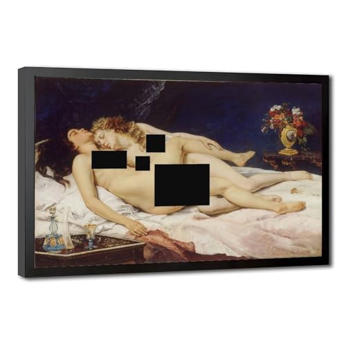 Le Sommeil Gustave Courbet impression sur toile cadre suspendu bureau