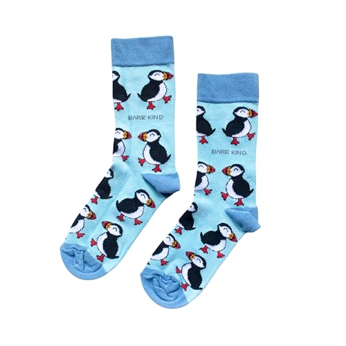 Bare Kind Eco-Friendly Printed Bamboo Socks – Soft and Breathable Unisex Crew Socks, Designed in the UK | Carbon-Neutral Antibacterial Socks for Regular Wear, Sizes M (UK 4–7) and L (UK 7–11)