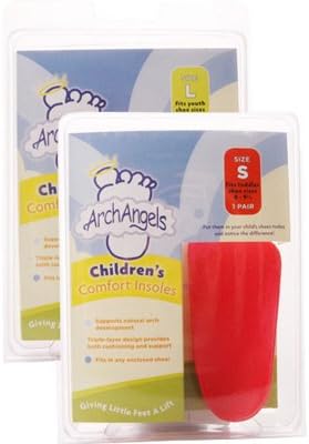 Arch Angels Infants' Comfort Insoles S/L Cushioned,Red