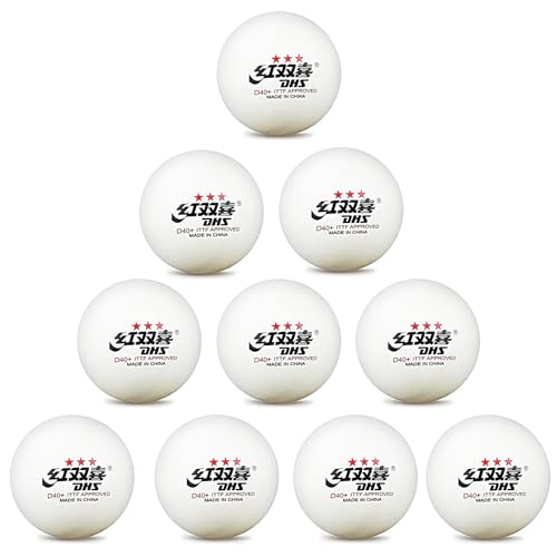 3-Star Table Tennis Balls (Pack of 10) White Ping Pong Balls Premium40+ Tournament-Level ABS Professional Perfect Sphere for Perfect Spin, Excellent Accuracy, Reliable Bounce