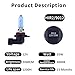 NEWBROWN 9012 HIR2 Headlight Bulb Halogen Bulb 5000K Super White Light Long Life Replacement PX22D 12V/55W (9012/HIR2, 2 Pack)