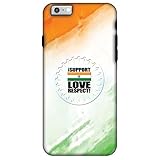 AMZER Dual Layer Hybrid Handcrafted Designer Shockproof Case with Screen Cleaning Kit Skin for Apple iPhone 6 Plus, Apple iPhone 6S Plus - I Support Love India HD Color, Ultra Light, Rugged Case