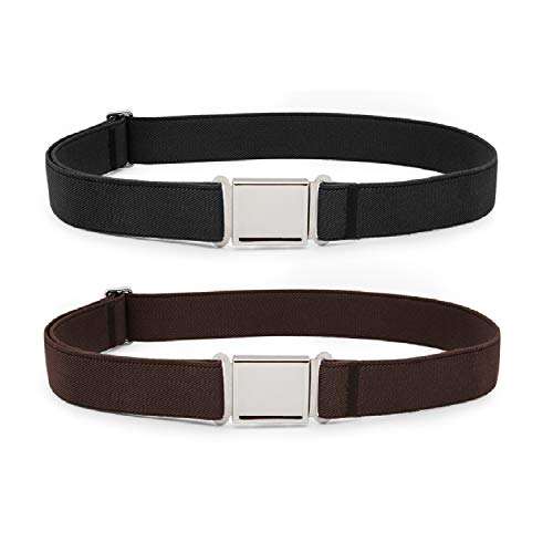 JASGOOD Kids Adjustable Magnetic Belt Boys Girls Elastic Belt with Easy Magnetic Buckle for Back to School Girls