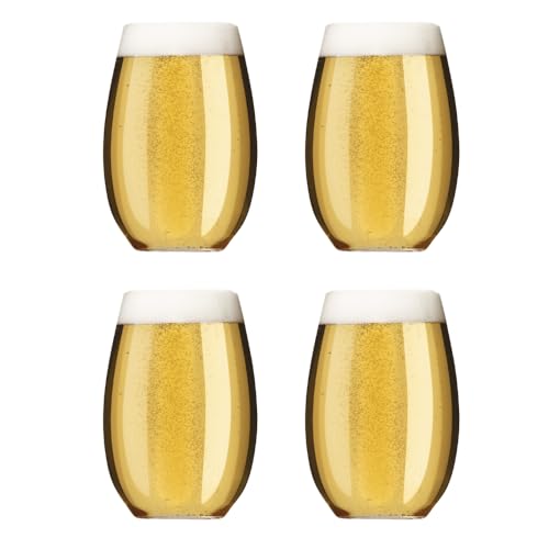 AIOS Schooner Beer Glasses Made from Unbreakable Tritan BPA Free Plastic 545ml (4)