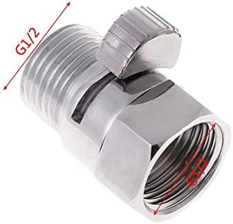 Miniatura 4 de KXDTZ - Válvula de cierre de control rápido de latón completo G12 "para cabezal de ducha, ahorro de agua de mano
