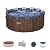 Bestway SaluSpa Toronto 5-7 Person Smart Energy-Efficient AirJet Hot Tub, Portable Outdoor Spa System, App Control, Brown – 180 Jets and 10 Jetstream Nozzles